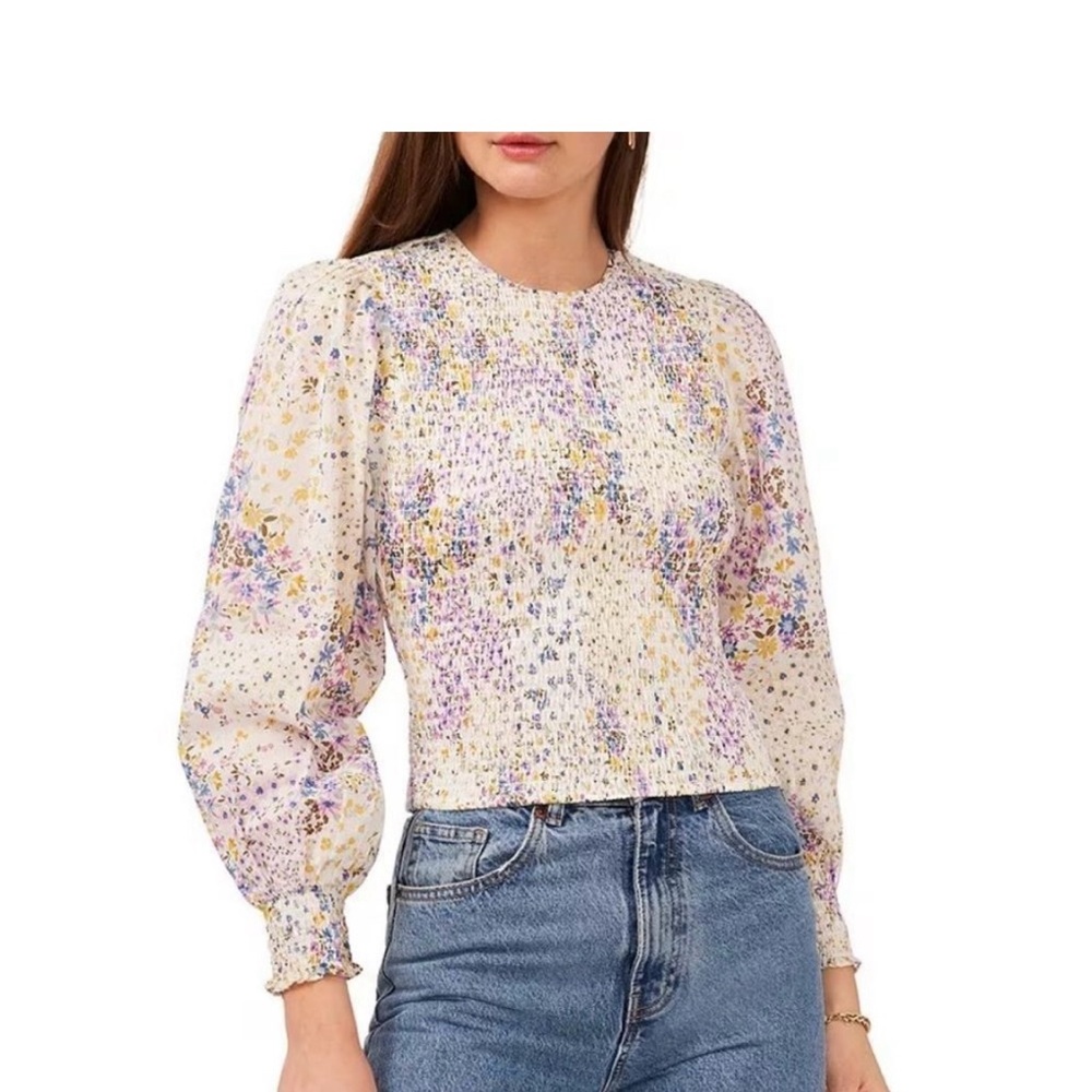 1. State Floral Smocked Top - Multicolor